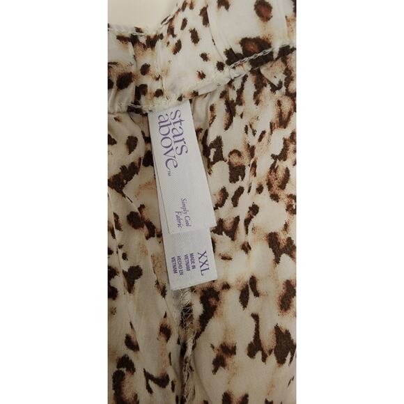 Star Above Brown Leopard Print Sleepwear Set Size XXL - Picture 9 of 11
